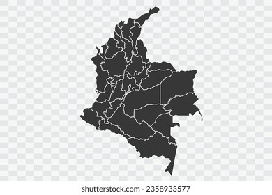 Colombia Mapa Sombra de color en los archivos de calidad de fondo blanco Png