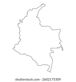 Colombia map shape, travel web flat concept icon symbol vector illustration .