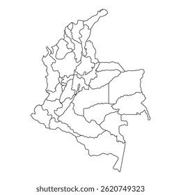 Colômbia mapa forma, viajar web plano conceito ícone símbolo ilustração vetor .