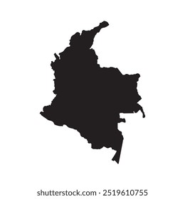 Ilustración de diseño de Vector de mapa de Colombia Fondo aislado