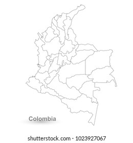 Colombia map . vector illustration.