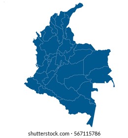 Colombia Map vector illustration
