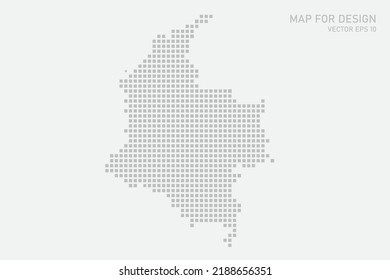 Colombia Map - World map International vector template with grey pixel, grid, grunge, halftone style isolated on white background for education, infographic, design - Vector illustration eps 10