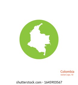 Colombia Maps Plantilla de vectores de diseño de logotipos