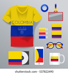 Colombia : National Corporate Products : Vector Illustration