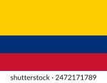 Colombia national flag design Icon symbol vector illustration.