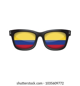 Colombia national flag fashionable sunglasses