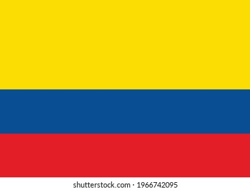 Colombia national  flag vector illustration