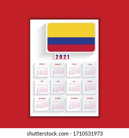 colombia New year 2021 poster template design