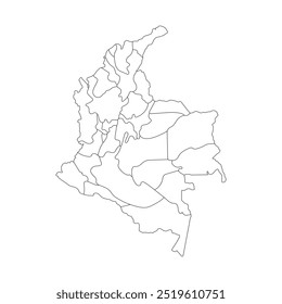 colombia outline map vector design illustration isolated background