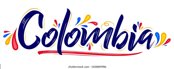 Colombia Patriotic Banner design Colombian flag colors vector illustration