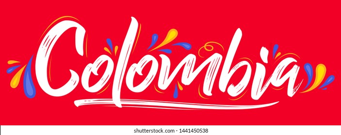 Colombia Patriotic Banner design Colombian flag colors vector illustration