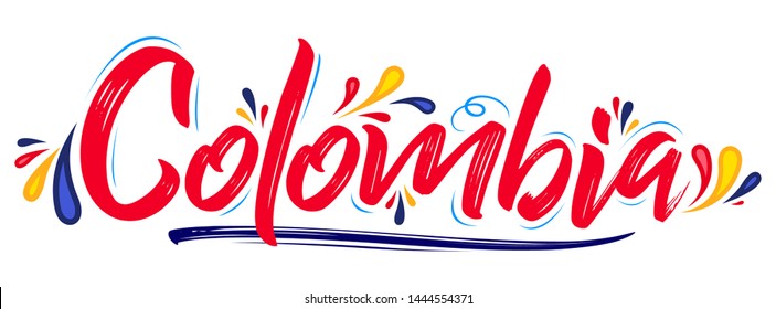 Colombia Patriotic Banner design Colombian flag colors vector illustration