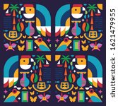 Colombia Pattern Vector. Festival Celebration. Summer Decoration. 