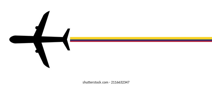 colombia plane icon vector illustration. isolated on white background