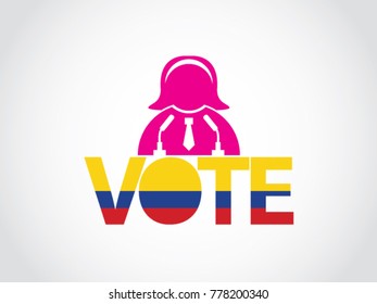 Colombia Podium Woman Politcs Speech Vote