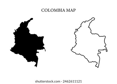 Colombia region country map vector