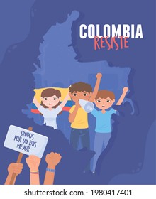 colombia resiste manifestation protest for rights
