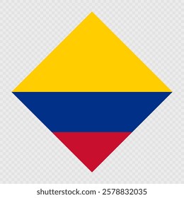 Colombia rhombus flag. Vector illustration.