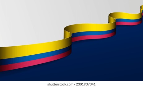 Colombia ribbon flag background. Element of impact for the use you want to make of it.