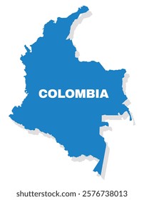 Colombia simple flat vector illustration map