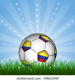 Colombia soccer ball, vector