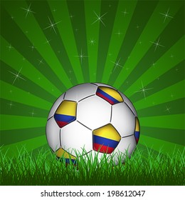 Colombia soccer ball, vector
