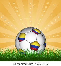 Colombia soccer ball, vector
