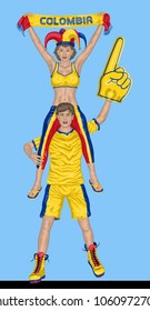 Colombia Soccer Fan. 