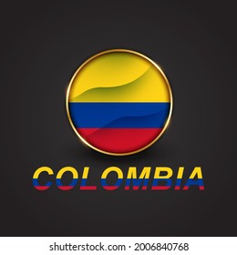 Colombia text effect style - Editable text effect vector illustration. Colombia 3d Flag - Copa America 2021 Finalists