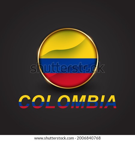 Colombia text effect style - Editable text effect vector illustration. Colombia 3d Flag - Copa America 2021 Finalists