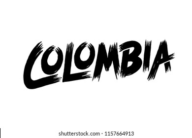 Colombia typography design vector, for t-shirt, poster and other uses