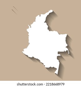 Colombia vector country map silhouette