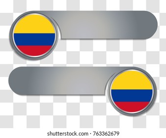 colombia vector flag illustration. vector match scoreboard illustration. eps10.