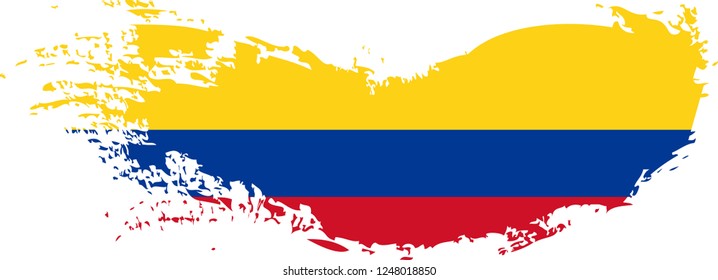 Colombia Vector Grunge Brush Stroke National Stock Vector (Royalty Free ...