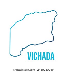 Colombia, Vichada department abstract blue map