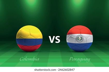 Colombia vs Paraguay marcador de fútbol transmitirá Plantilla América 2024