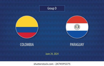 Colombia vs Paraguay marcador de fútbol transmitirá Plantilla América 2024