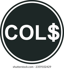 Colombia_currency_black vector high quality files 