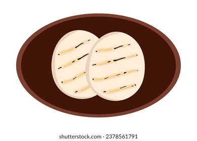 colombian arepas illustration vector isolated