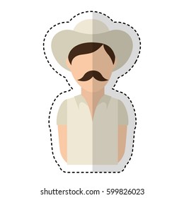 colombian coffee planter character vector illustration design
