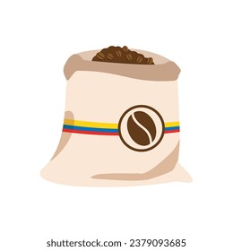 colombian coffee sack illustration design