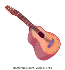 colombian culture guitar illustration design