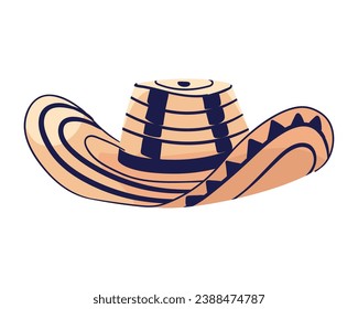 colombian culture sombrero vueltiao illustration