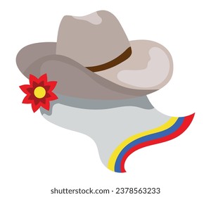 colombian farmer clothes vector isolated