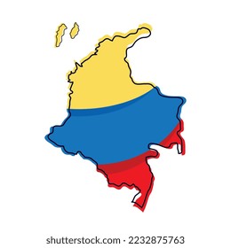 colombian flag in map icon