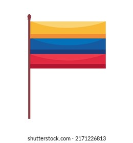 bandera colombiana en icono de polo