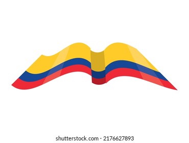 Colombian Flag Waving Patriotic Icon