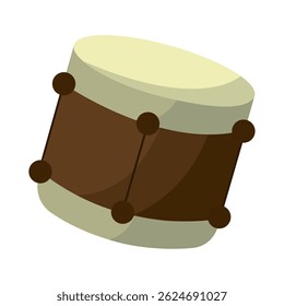 Colombian folk drum type. Vector illustration