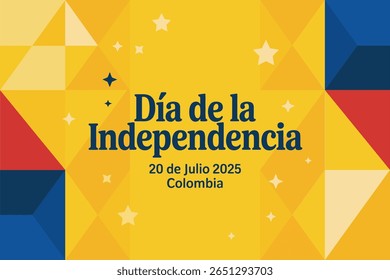 Colombian Independence Day banner, Dea de la Independencia, 20 de julio 2025, patriotic celebration, national holiday, festive design